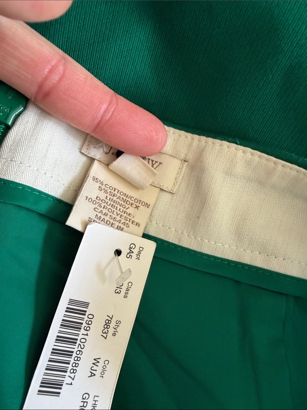 NWT J. Crew Green Classic Cotton Pencil Skirt - Picture 16 of 16